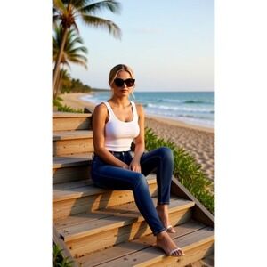 Hudson Skinny Jeans Womens‎ 29 Dark Wash Indigo Stretch Denim Mid Rise